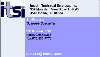 Sid Roberts - System Specialist